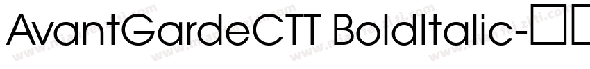 AvantGardeCTT BoldItalic字体转换